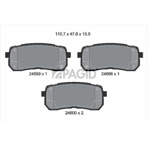 PAGID Bremsbelagsatz, Scheibenbremse T1725N