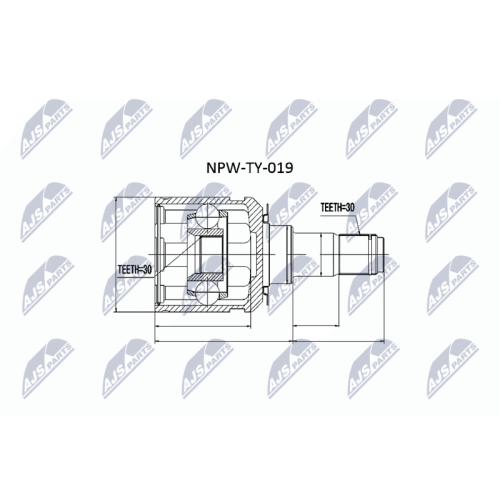 NTY Gelenksatz, Antriebswelle NPW-TY-019