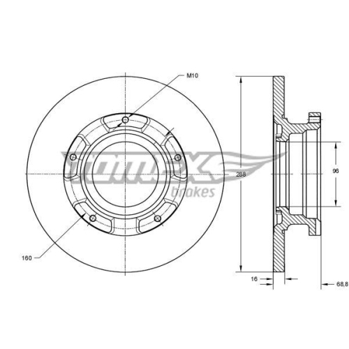 TOMEX Brakes Bremsscheibe TX 73-93