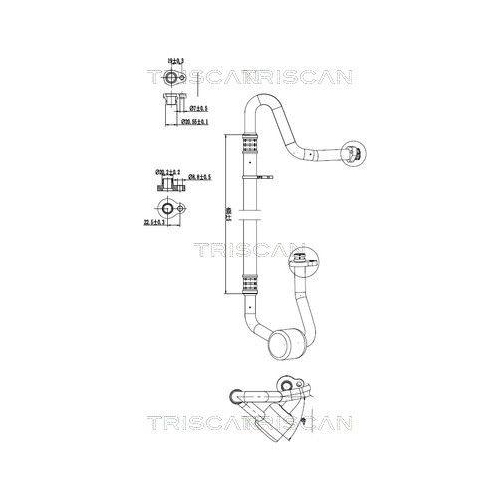 TRISCAN Hochdruck-/Niederdruckleitung, Klimaanlage 9010 16045