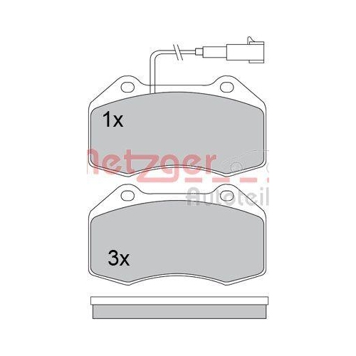 METZGER AUTOTEILE Bremsbelagsatz, Scheibenbremse