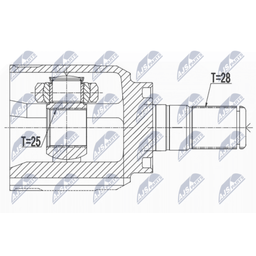 NTY Gelenksatz, Antriebswelle NPW-HY-536
