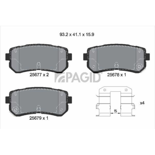 PAGID Bremsbelagsatz, Scheibenbremse T2280N