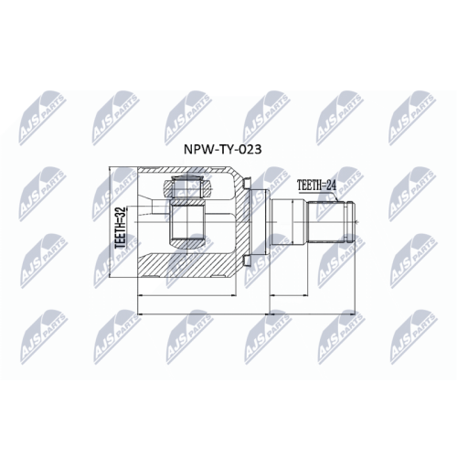 NTY Gelenksatz, Antriebswelle NPW-TY-023