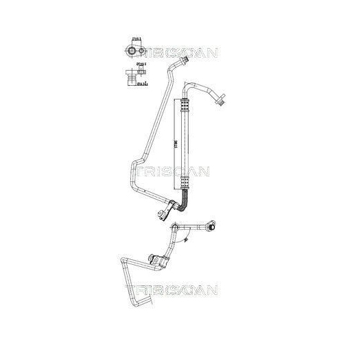 TRISCAN Hochdruck-/Niederdruckleitung, Klimaanlage 9010 28071