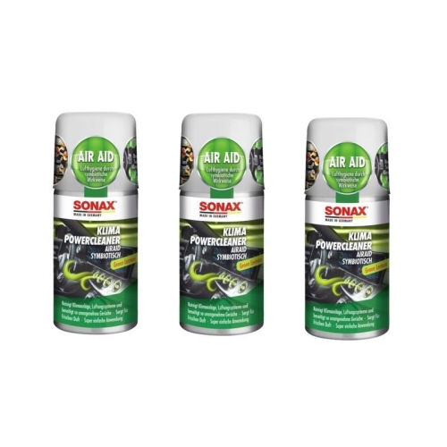 3x Klima Power Cleaner AirAid Klimaanlagenreiniger Duft 100ml SONAX 03234000