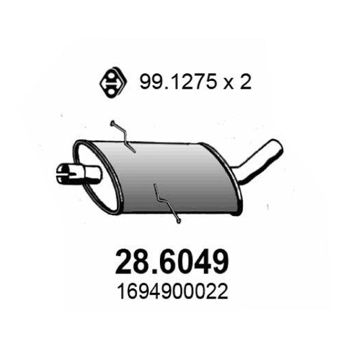 ASSO Mittelschalldämpfer