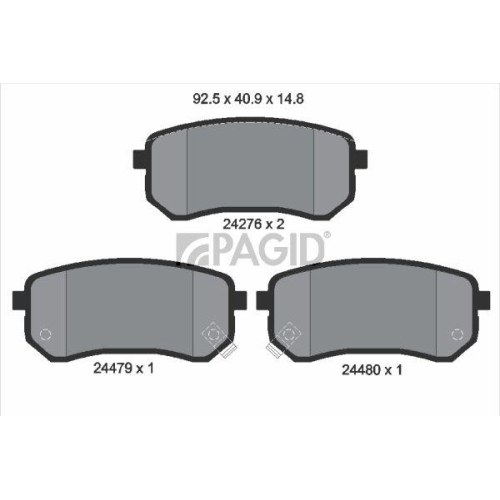 PAGID Bremsbelagsatz, Scheibenbremse T1553N