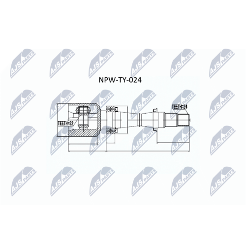 NTY Gelenksatz, Antriebswelle NPW-TY-024