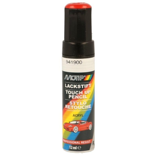 Lackstift Autolackreparatur Autofarbe Kompakt 941900 rot gl&auml;nzend 12 ml MOTIP