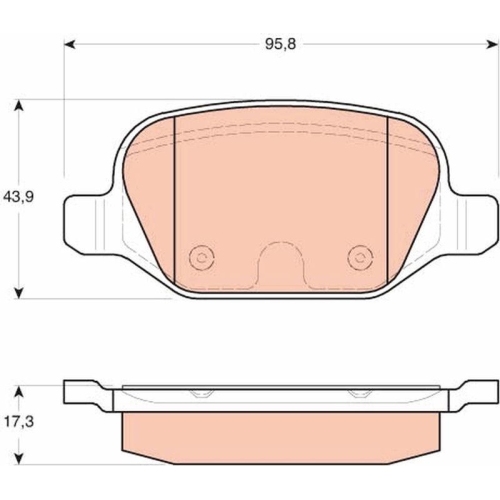 TRW Bremsbelagsatz, Scheibenbremse GDB1646