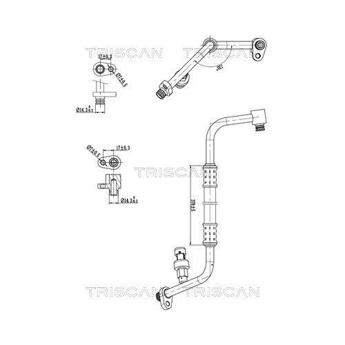TRISCAN Hochdruck-/Niederdruckleitung, Klimaanlage 9010 24019