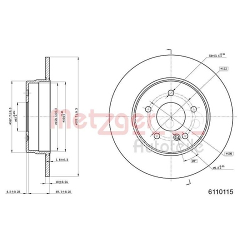 METZGER AUTOTEILE Bremsscheibe