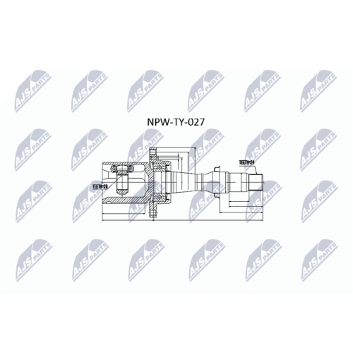 NTY Gelenksatz, Antriebswelle NPW-TY-027