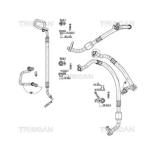 TRISCAN Hochdruck-/Niederdruckleitung, Klimaanlage 9010 24002