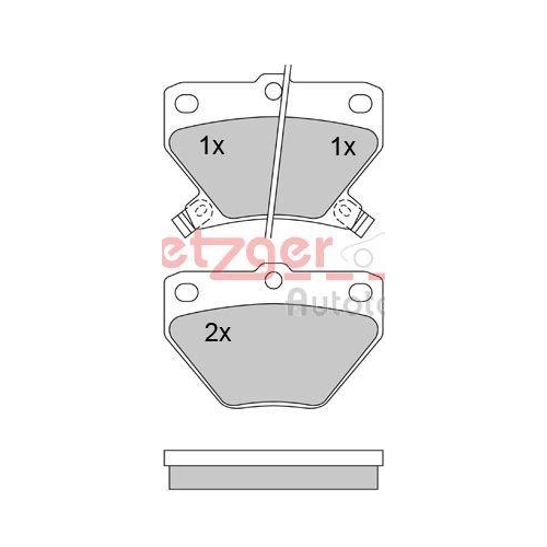 METZGER AUTOTEILE Bremsbelagsatz, Scheibenbremse GREENPARTS 1170160