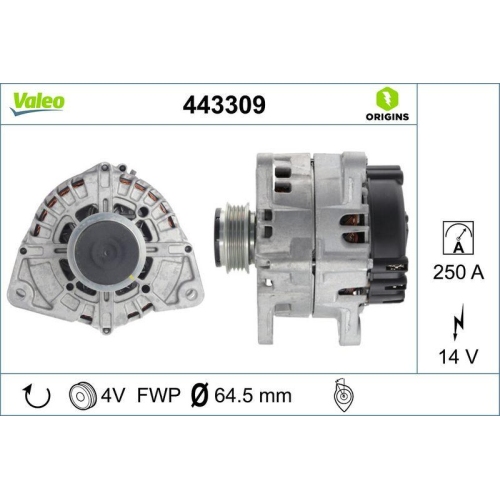 VALEO Generator VALEO ORIGINS - NEW O.E. TECHNOLOGIE 443309