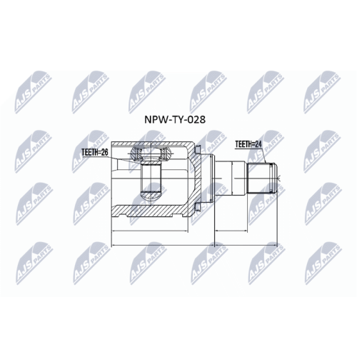 NTY Gelenksatz, Antriebswelle NPW-TY-028