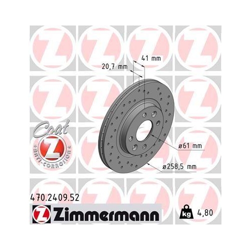 ZIMMERMANN Bremsscheibe SPORT Z 470.2409.52