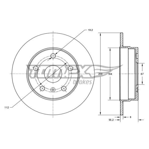 TOMEX Brakes Bremsscheibe TX 72-43