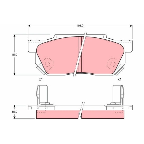 TRW Bremsbelagsatz, Scheibenbremse GDB325