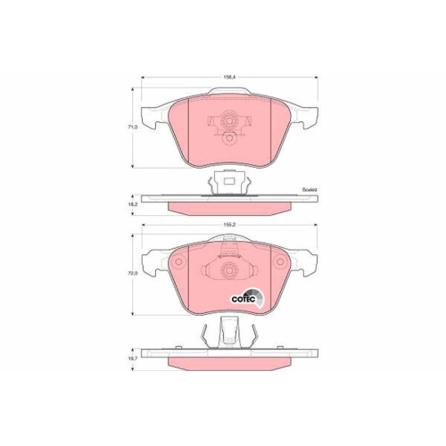 TRW Bremsbelagsatz, Scheibenbremse COTEC GDB1576