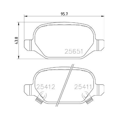 BREMBO Bremsbelagsatz, Scheibenbremse PRIME LINE P 23 151