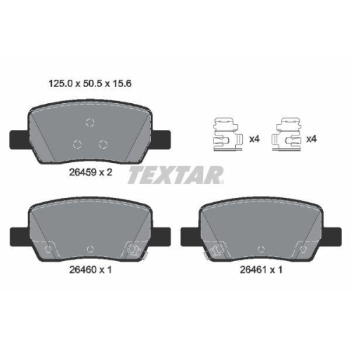 TEXTAR Bremsbelagsatz, Scheibenbremse Q+ 2645901