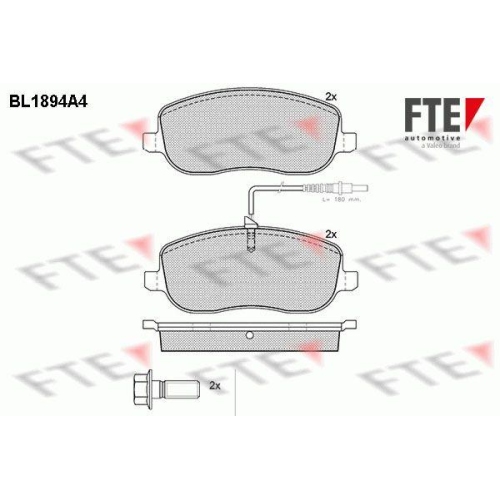 FTE Bremsbelagsatz, Scheibenbremse