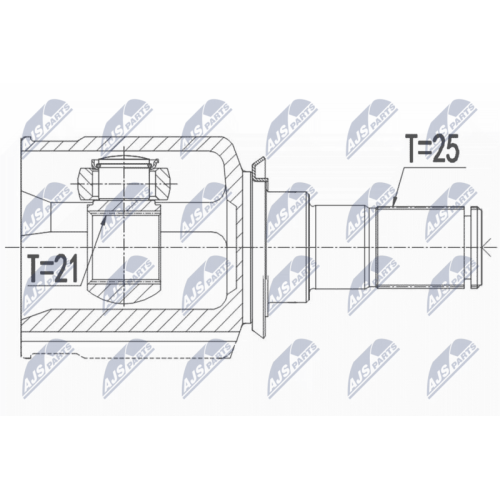 NTY Antriebswelle NPW-HY-548
