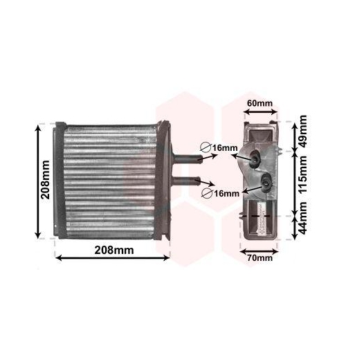 VAN WEZEL W&auml;rmetauscher, Innenraumheizung 17006150