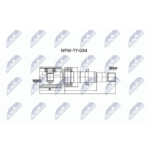 NTY Gelenksatz, Antriebswelle NPW-TY-034