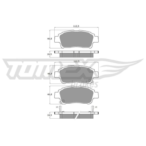 TOMEX Brakes Bremsbelagsatz, Scheibenbremse TX 13-87