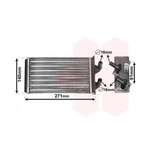 VAN WEZEL W&auml;rmetauscher, Innenraumheizung 17006186