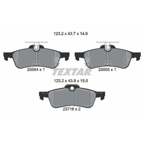 TEXTAR Bremsbelagsatz, Scheibenbremse Q+ 2505401