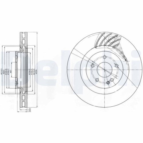 DELPHI Bremsscheibe BG9059