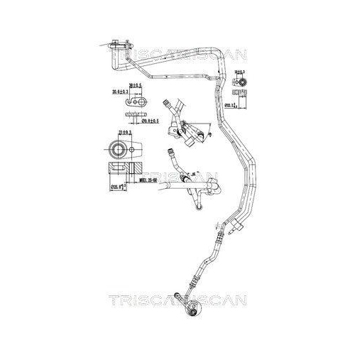 TRISCAN Hochdruck-/Niederdruckleitung, Klimaanlage 9010 16046
