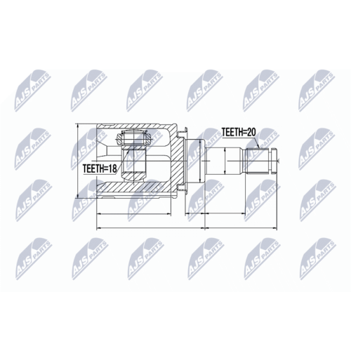 NTY Gelenksatz, Antriebswelle NPW-TY-052