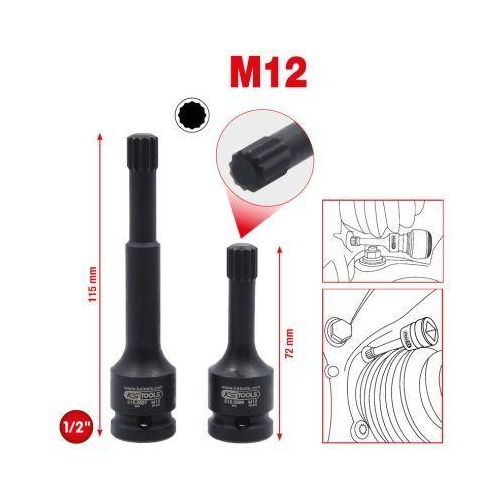 1/2 Zoll Spezial-Kraft-Bit-Stecknuss-Satz Vielzahn, 2-tlg KS TOOLS 515.0595