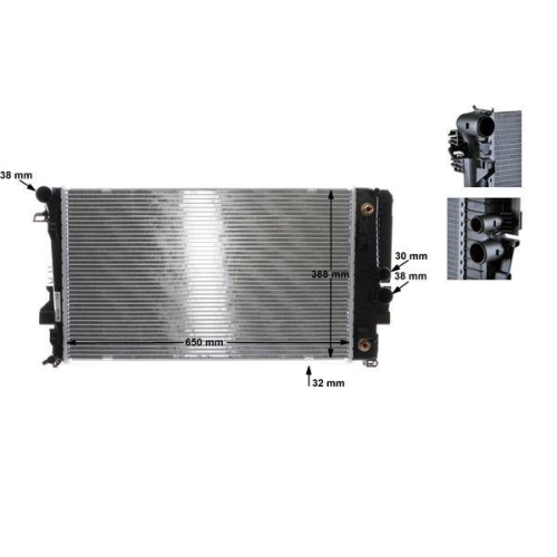 MAHLE Kühler, Motorkühlung BEHR CR 1173 000S