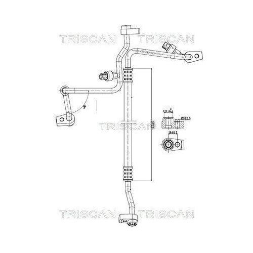 TRISCAN Hochdruck-/Niederdruckleitung, Klimaanlage 9010 16020