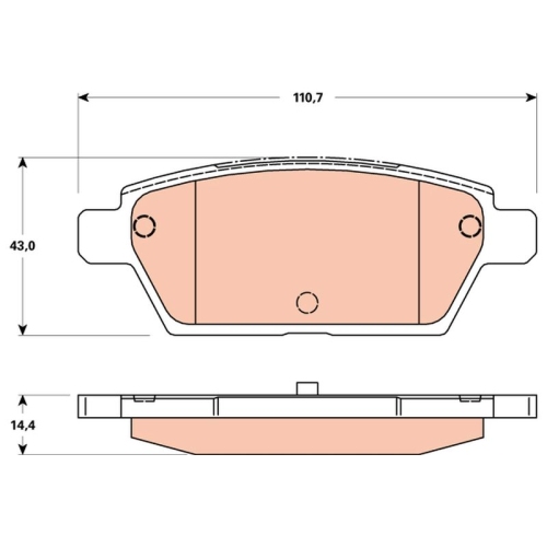 TRW Bremsbelagsatz, Scheibenbremse GDB3517