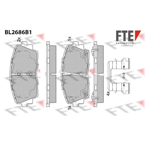 FTE Bremsbelagsatz, Scheibenbremse
