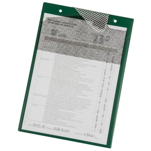 Auftragstasche Secure DIN A 4, Schl&uuml;sselfach mit Einrei&szlig;schutz, Gr&uuml;n EICHNER