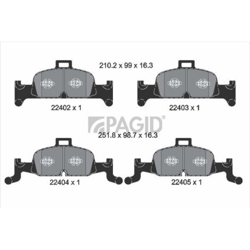PAGID Bremsbelagsatz, Scheibenbremse T2546N