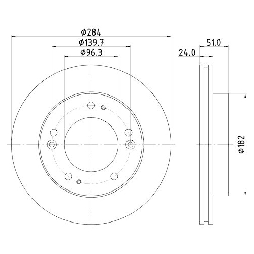 HELLA Bremsscheibe 8DD 355 107-381