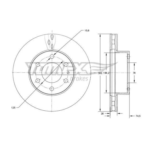 TOMEX Brakes Bremsscheibe TX73-39