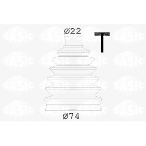 SASIC Faltenbalgsatz, Antriebswelle