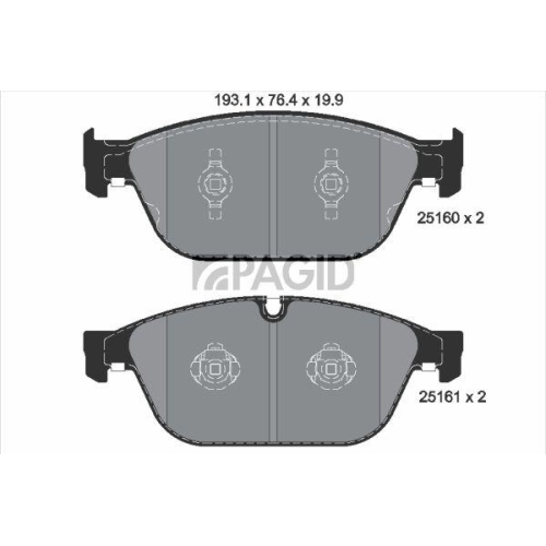 PAGID Bremsbelagsatz, Scheibenbremse T2092N