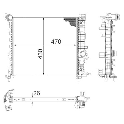 MAHLE K&uuml;hler, Motork&uuml;hlung BEHR *** PREMIUM LINE *** CR 1190 000P